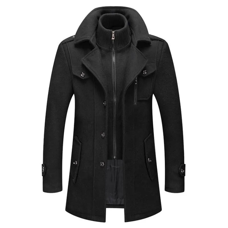 Men's Jackets Winter Autumn Long Windproof Coat Fashion Business Casual Thick Slim Fit Jacket Streetwear Male Overcoat 4XL