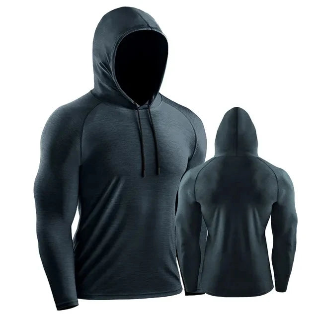 Hooded Gym Fitness Jersey Training Workout Clothing Muscle Sport - Tamnz