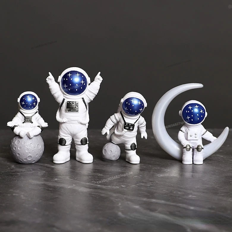 4 pcs Astronaut Figure Statue Figurine Spaceman Sculpture Educational Toy Desktop Home Decoration Astronaut Model For Kids Gift - Tamnz