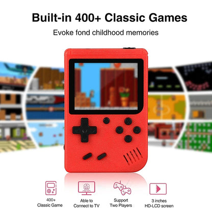 400 In 1 Mini Games Handheld Game Players Portable Retro Video Console Boy 8 Bit 3.0 Inch Color LCD Screen Games For kids