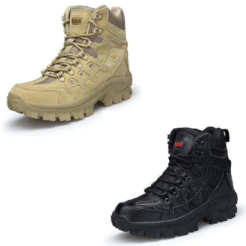 Men's Military Tactical Boots Army Boots Men Side Zipper Military Boots Men Anti-Slip Ankle Boots Work Safety Shoes Hiking Shoes - TaMNz