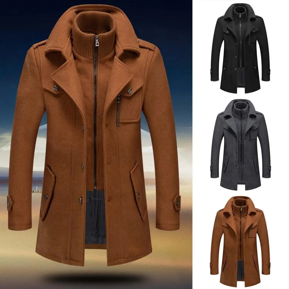 Men's Jackets Winter Autumn Long Windproof Coat Fashion Business Casual Thick Slim Fit Jacket Streetwear Male Overcoat 4XL