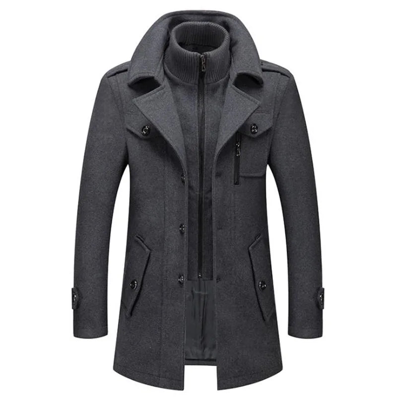 Men's Jackets Winter Autumn Long Windproof Coat Fashion Business Casual Thick Slim Fit Jacket Streetwear Male Overcoat 4XL