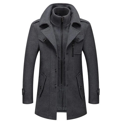 Men's Jackets Winter Autumn Long Windproof Coat Fashion Business Casual Thick Slim Fit Jacket Streetwear Male Overcoat 4XL