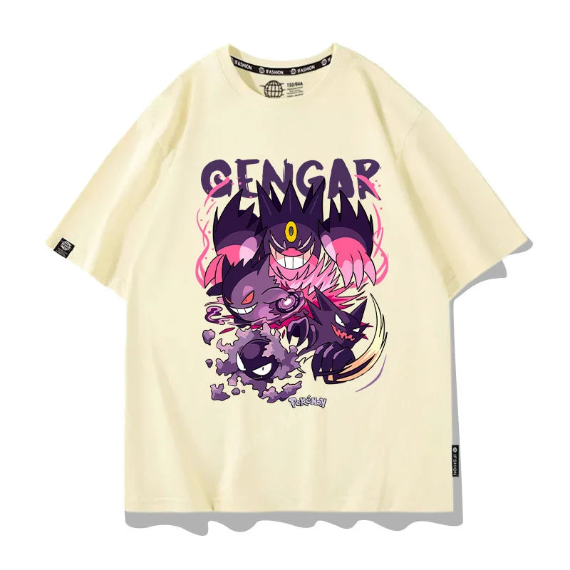 (Uniqlo) New Pokemon Go T-shirt Y2k Tees Men Fashion Kid T-shirt Top Men Cotton T-shirt Top Summer Women T-Shirt Men Clothing