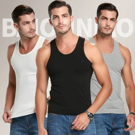 Men Vest Pure Cotton Bodybuilding Motion Outerwear Sweatshirt - Tamnz