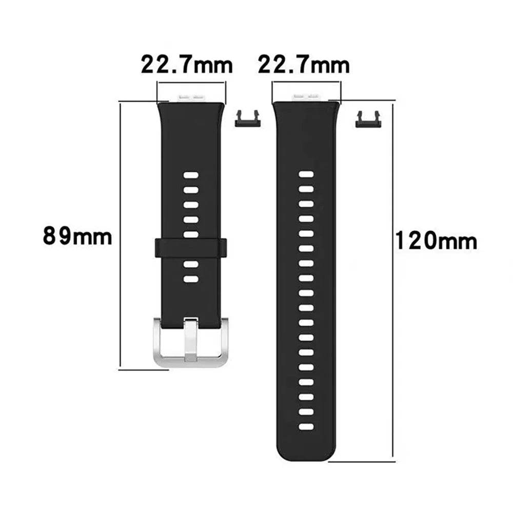 Silicone Strap for Huawei Watch Fit Bracelet Silver Buckle Replaceable Wristband for Huawei Watch Fit Smart Watch Accessories - Tamnz