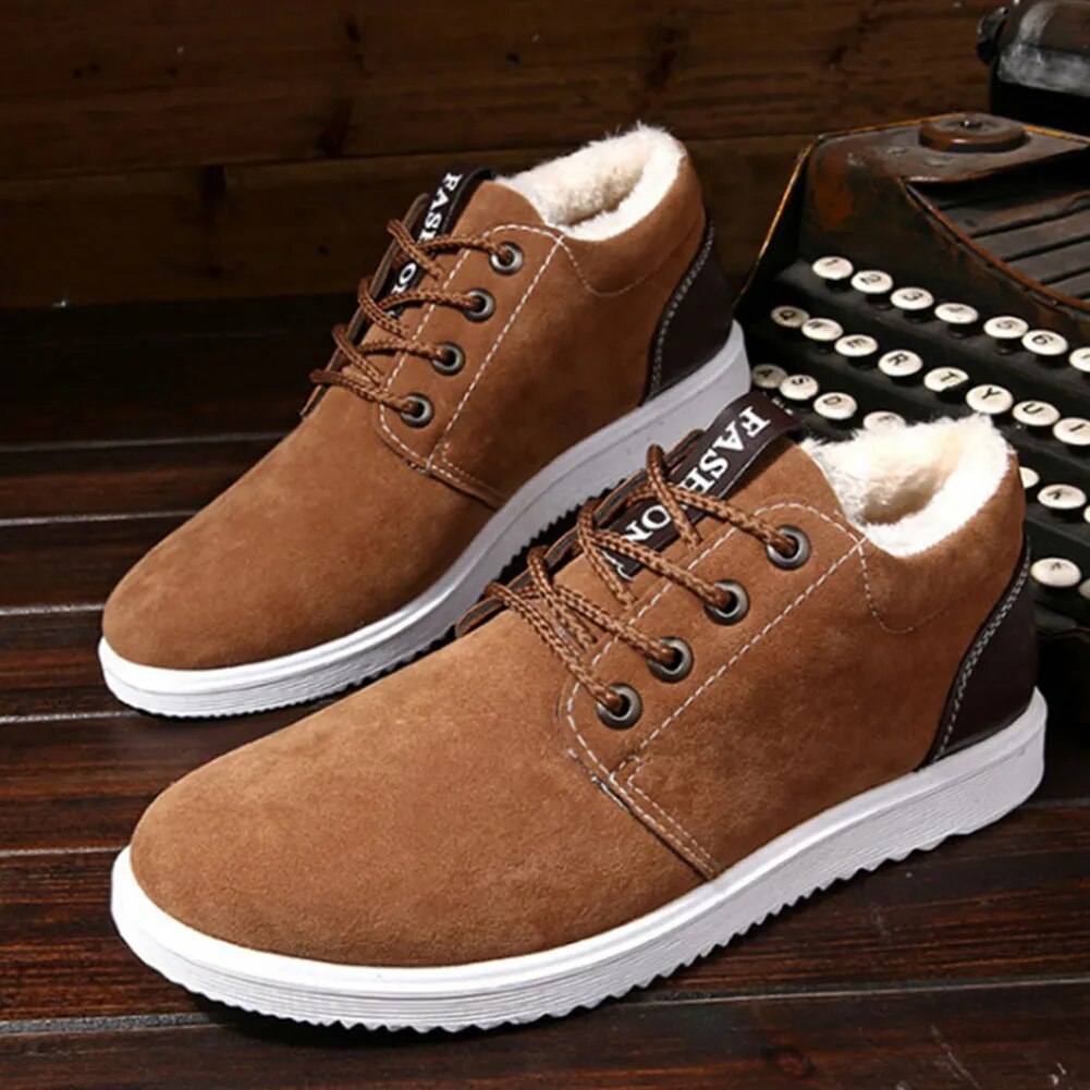 Men Shoes Warm Snow Boots Winter Botines Light Sneakers New Thicken Plush Male Hiking - TaMNz