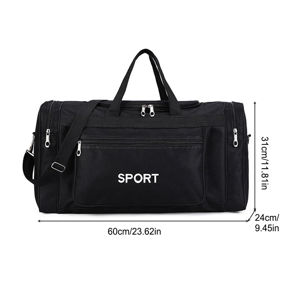Oxford Portable Gym Bags Large Capacity Fitness Training Bag Waterproof with Zipper Multifunctional Wear-resistant for Men Women - TaMNz