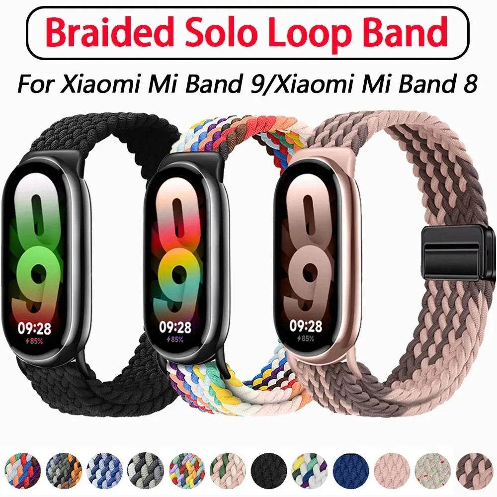 Nylon Solo Loop Strap for Xiaomi Mi Band 9 Smartwatch Replaceable Breathable Bracelet for Xiaomi Mi Band 8/9 Sports Belt Correa - Tamnz