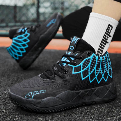 Men's fashion trend outdoor leisure sports thick soles wear-resistant non-slip basketball shoes - Tamnz