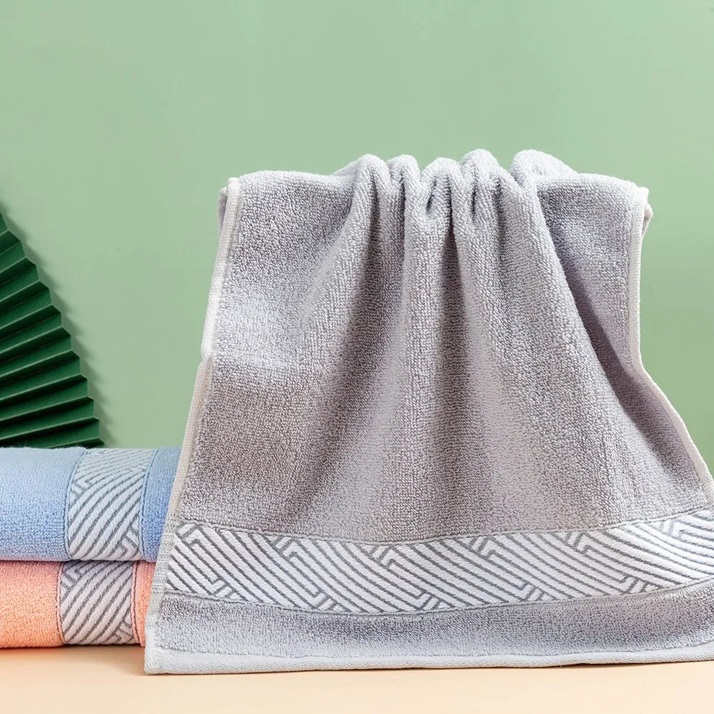 Pure Cotton Towel 35x75cm Long Staple Cotton Towels Quick-Dry Thicken Soft Face Towels Absorbent - TaMNz