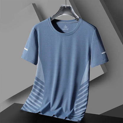 Quick Dry Sport Running T-Shirt Men's T-Shirt Short Sleeves Summer Casual OverSize Top Tees GYM Tshirt Clothes - TaMNz