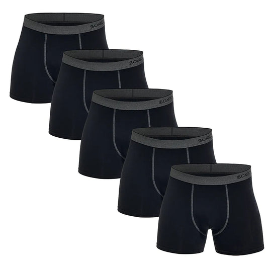 5 pièces Pack hommes culottes sous-vêtements en coton homme marque Boxer et caleçons pour Homme ensemble de luxe Sexy Shorts boîte Slip Kit salle de sport