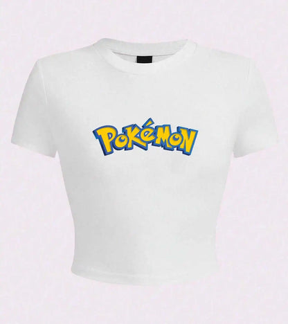 Pokemon Disney Woman Tee Shirt Summer Crop Tops Breathable Tee Clothing Comics Slim Humor T Shirt Soft Short Sleeved