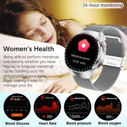 Pro-Smartwatch Man HD AMOLED NFC ECG Blood Sugar Health Bluetooth Call IP68 - TaMNz