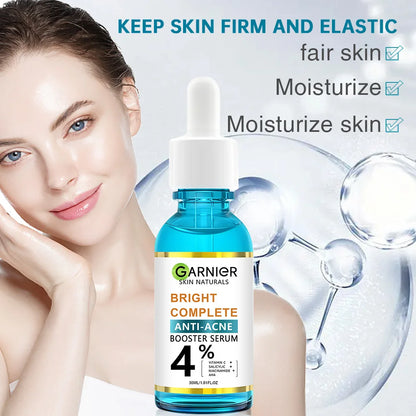 Garnier Whitening Essence Removes Acne Marks Comedones Blackheads Facial Repair Serum Shrinks Pores Moisturizes Essence