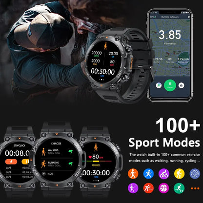 HD Bluetooth Call Smart Watch Men Sports Fitness Tracker Heart Monitor 400mAh Smartwatch - Tamnz