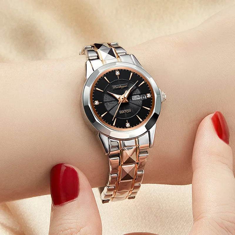 POEDAGAR New Waterproof Womens Watches Top Brand Luxury Diamond Small Dial Lady Quartz Watch For Woman Gift Steel Bracelet Reloj - Tamnz