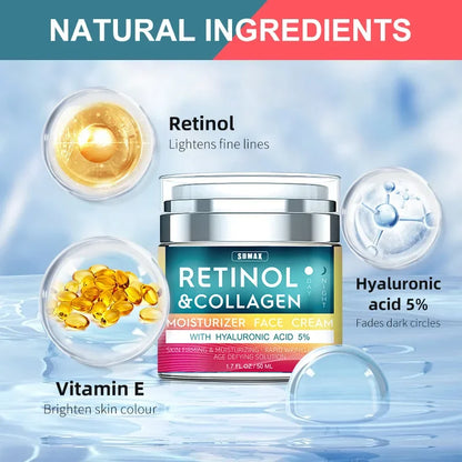 50ml Retinol Face Cream Moisturizing Firming Brightening skincare Collagen Hyaluronic Acid Creams Facial Skin Care Products