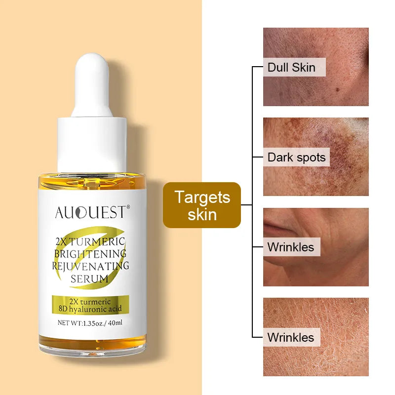AUQUEST Dark Spot Serum Hyaluronic Acid Whitening Vitamin C Face Serum Turmeric Collagen Facial Skin Care Beauty - TaMNz