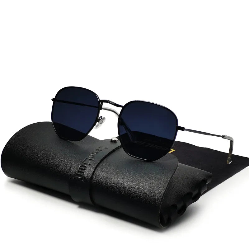 Metal Vintage Polygon Sunglasses Luxury Brand Shades Designer - TaMNz