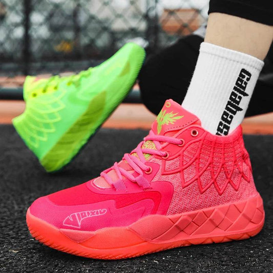 Men's fashion trend outdoor leisure sports thick soles wear-resistant non-slip basketball shoes - Tamnz