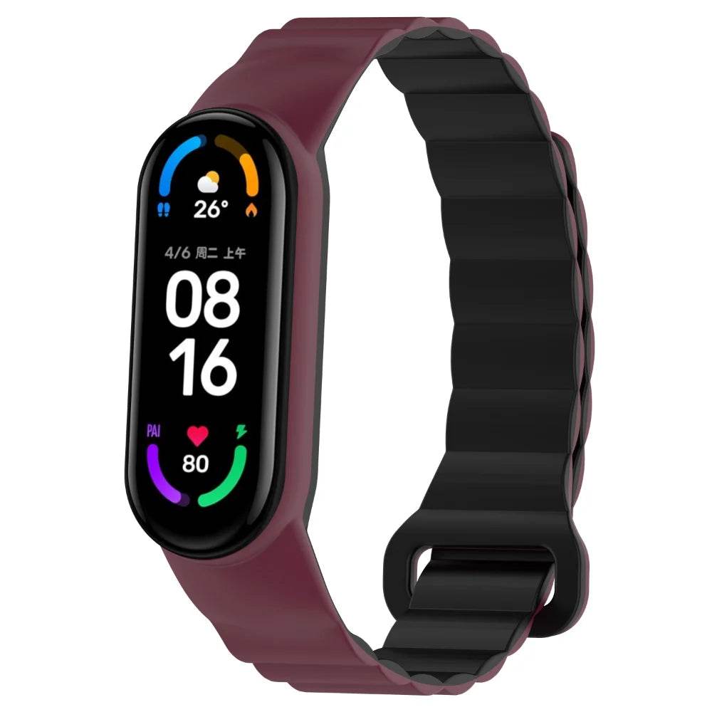 Silicone Strap For Xiaomi Mi Band 8 7 6 5 4 3 Magnetic Wristband Smart Watch for Mi Band 8 7 6Strap Mi Band 5 3 Band Accessories - Tamnz