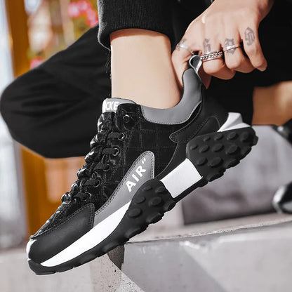 Casual Sport Fashion Shoes Men Running Breathable Sneakers Wearable Rubber Sneakers - TaMNz