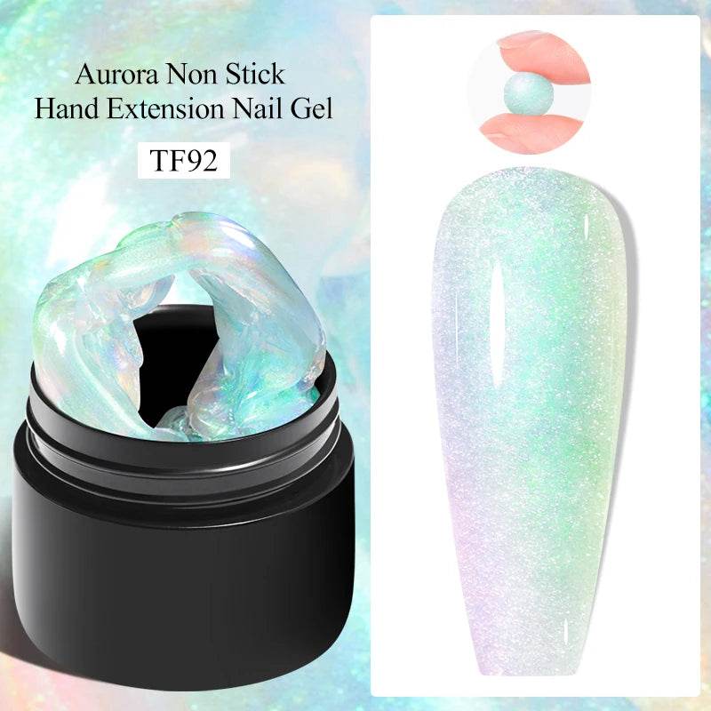 MEET ACROSS 7ml Clear Non Stick Hand Solid Extension Nail Gel Polish Carving Flower Nail Art Building UV Gel Acrylic Varnish - Tamnz