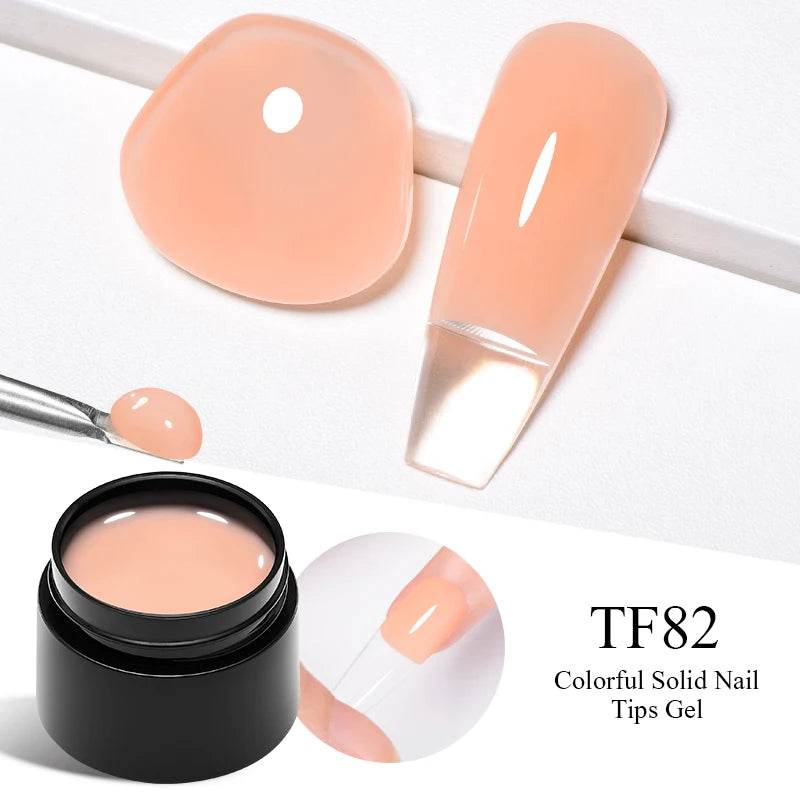 MEET ACROSS 7ml Clear Non Stick Hand Solid Extension Nail Gel Polish Carving Flower Nail Art Building UV Gel Acrylic Varnish - Tamnz