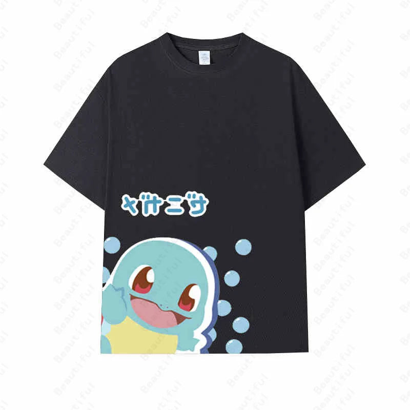 （Miniso） Summer Women Cotton Oversized Tshirt Pikachu Women Clothes Tshirt New Pokemon Cotton Tshirt Women Streetwear T Shirt