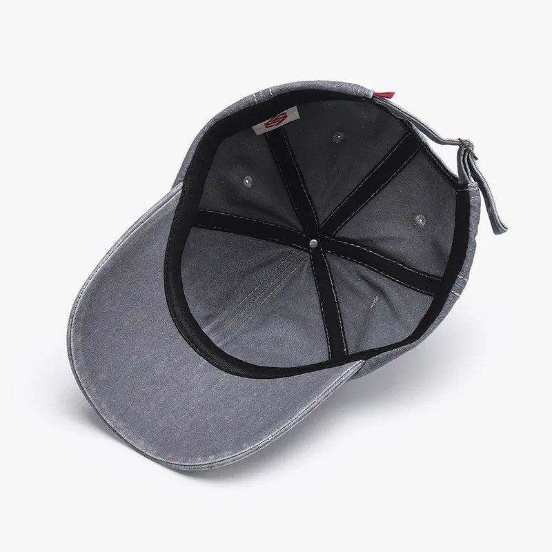 Spring/summer Korean Stlye Street Alphabet Embroidery Washed Soft Top Baseball Cap Female Casual Cap Male American