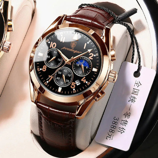 Luxury Brand Genuine Leather Quartz Wristwatch - TaMNz