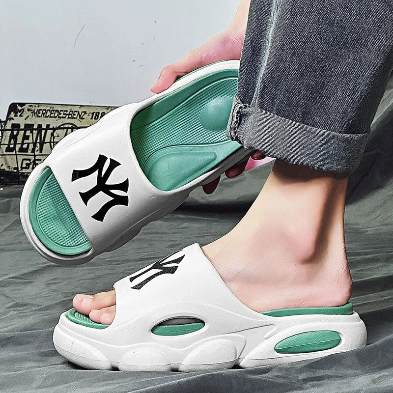 Warrior Slippers For Men Beach Sandals Non-slip Comfortable Summer Cloud Slippers Thick Sole Y2K Shoes Pillow Slides 2023 - Tamnz