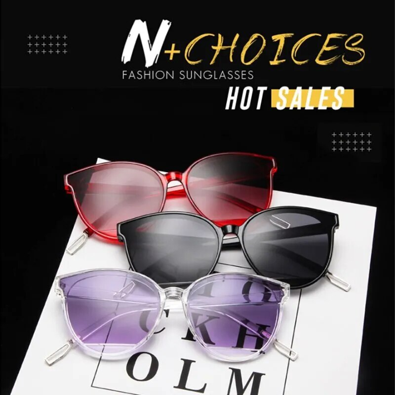 Cateye Sunglasses Women Luxury Brand Glasses Women Men Vintage Eyewear - TaMNz