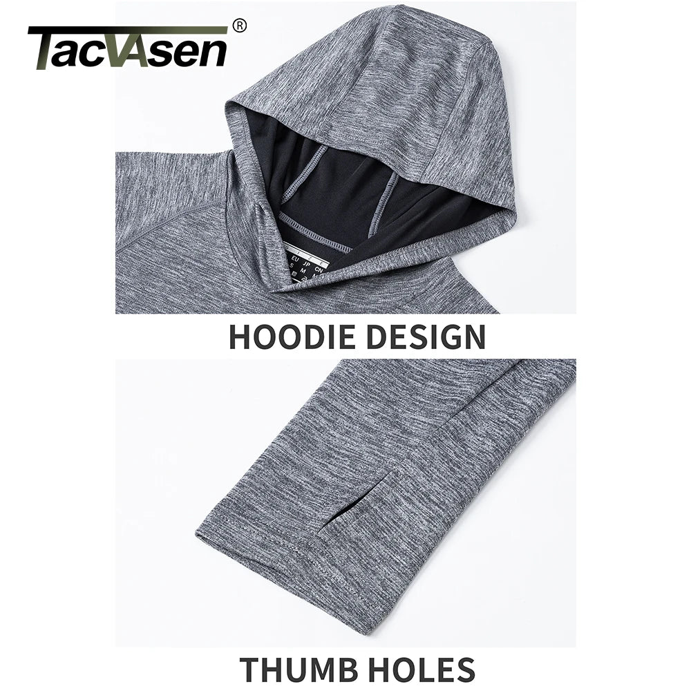 TACVASEN UPF50+ Breathable Long Sleeve Hoodie T-shirts Womens Sun/UV Protection Casual Hooded T shirts Outdoor Sports Pullover