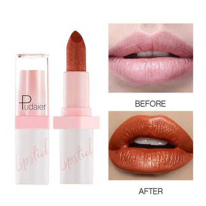 Waterproof Metallic Pearlescent Lipstick Pop Glitter Lip Gloss 10-Color Long Lasting Diamond Pearl Colour Lip Gloss Sexy Make Up