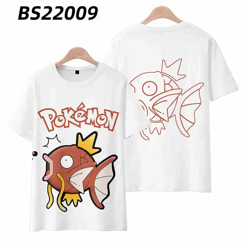 2024 Pokémon Womens T-Shirts Tops Pokemon 3d Print T Shirt Trendy Summer Casual Short Sleeve Pikachu Cute daily Clothing Tee New