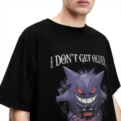 Pokemon Gengar T Shirt Novelty T Shirts Short Sleeve Y2K Fun Tops Summer Pure Cotton O Neck Plus Size 5XL Top Tees