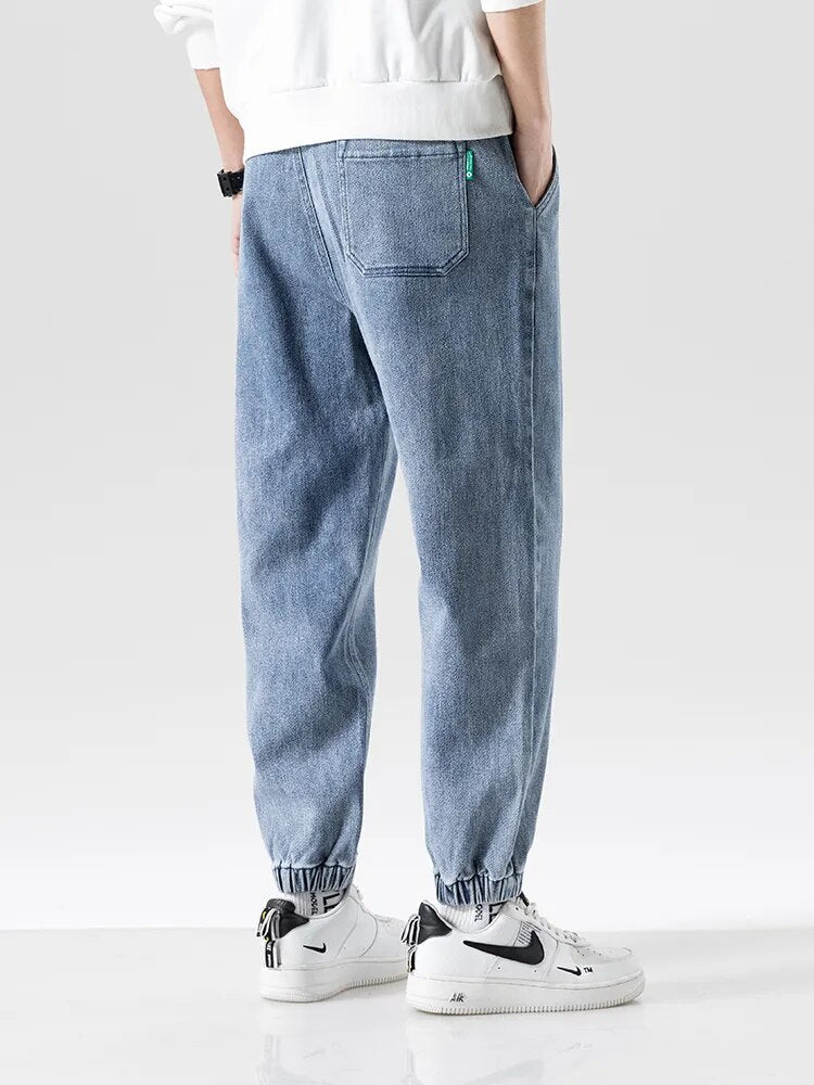 Spring Summer Black Blue Baggy Jeans Men Streetwear Denim Joggers Casual Cotton Harem Pants Jean Trousers Plus Size 6XL 7XL 8XL - TaMNz