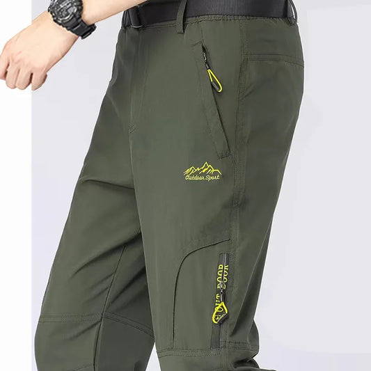 5XL Men's Outdoor Hiking Pants With Belt Quick-drying Waterproof Multi-pocket Light Tactical Utility Fishing Travel Cargo Pants - TaMNz