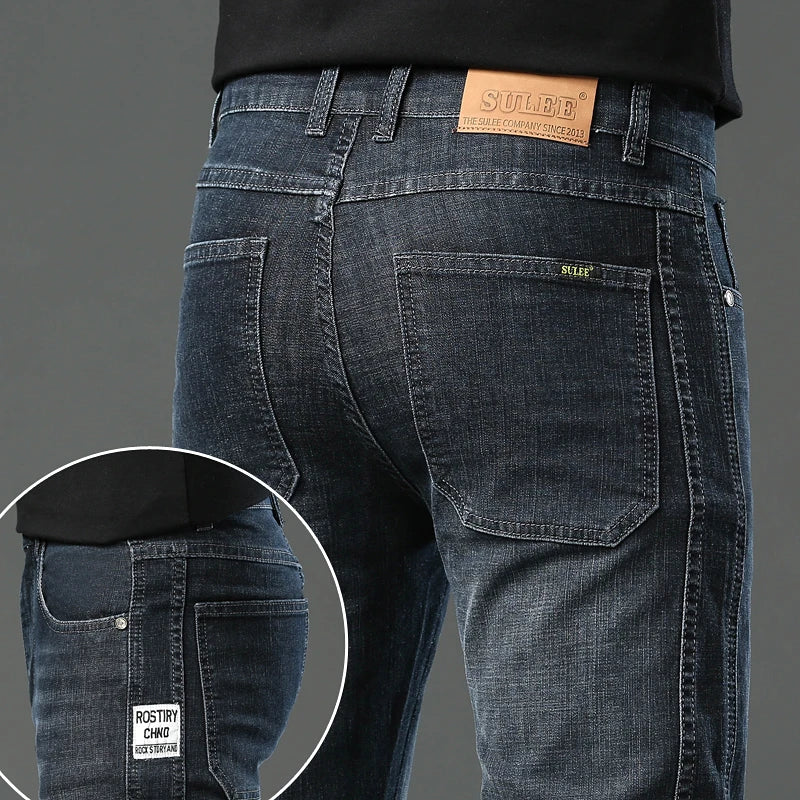 Exclusive Design Casual Denim Jeans Men Straight Slim Stretch Men Pants - TaMNz