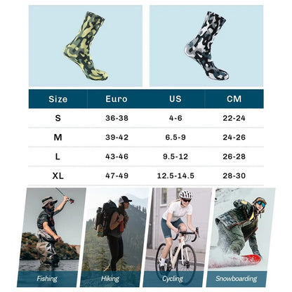 Men Waterproof Socks Snow Warm Thermal Trekking Riding Ski Cycling Camping Fishing Hiking Sports Winter Sock PORELLE MEMBRANES - TaMNz