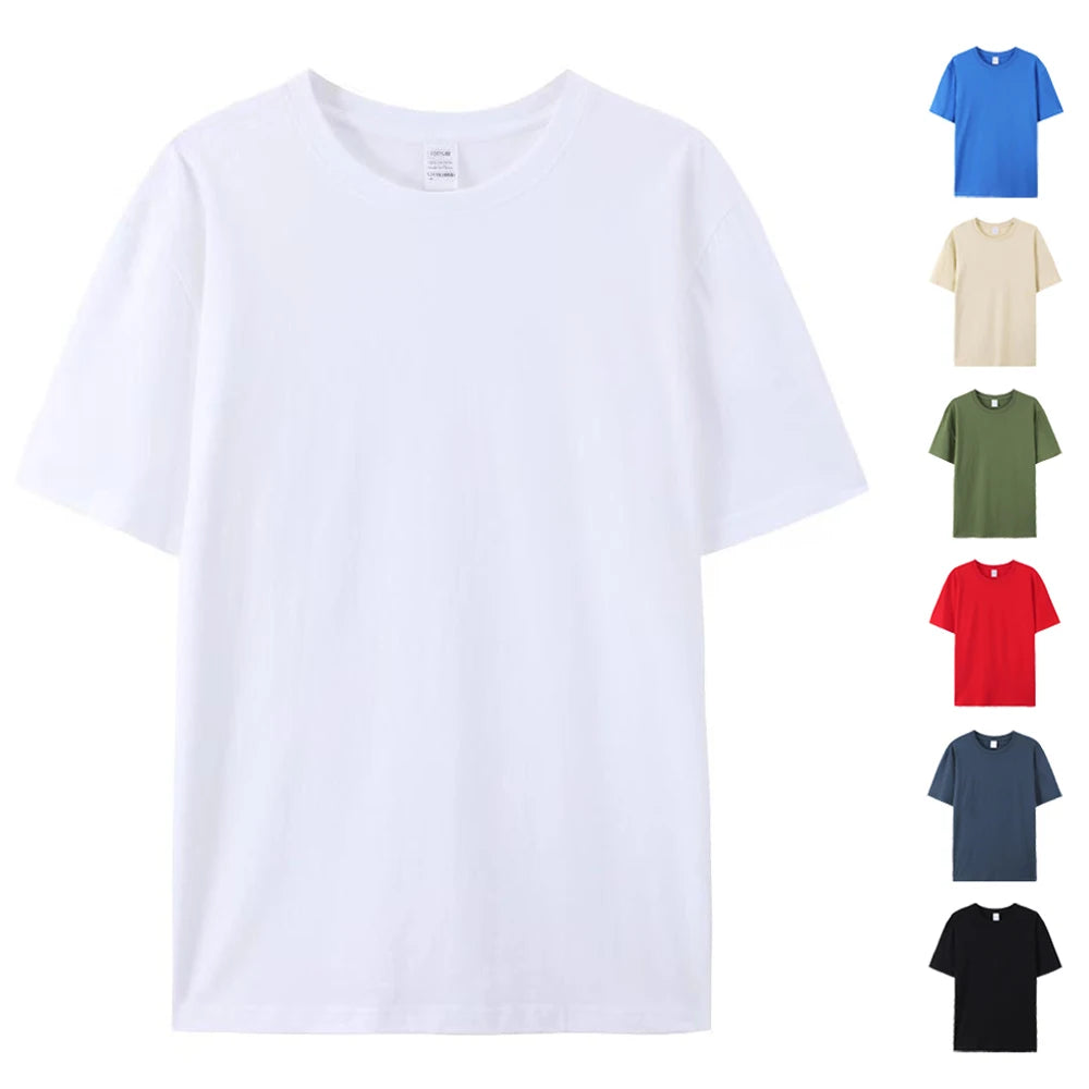 Cotton White T-Shirt Unisex Round Neck