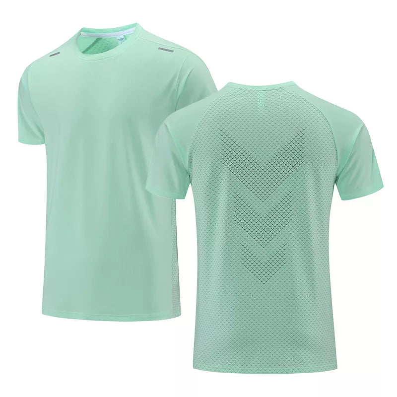 Quick Dry Men Running T-shirt Fitness Sports Top Gym Training Shirt Breathable Jogging Casual Sportswear - TaMNz