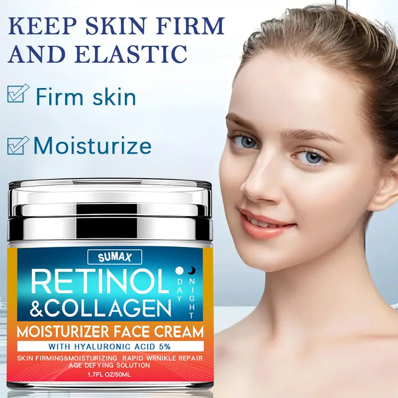 50ml Retinol Face Cream Moisturizing Firming Brightening skincare Collagen Hyaluronic Acid Creams Facial Skin Care Products