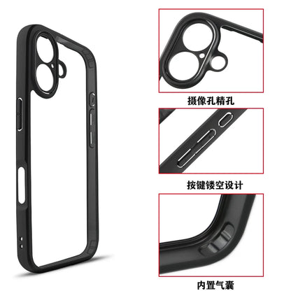 For iPhone 16 Plus Case iPhone 16 Plus 16 Pro Max Cover Luxury Clear PC + TPU Shockproof Protective Phone Cover iPhone 16 Plus