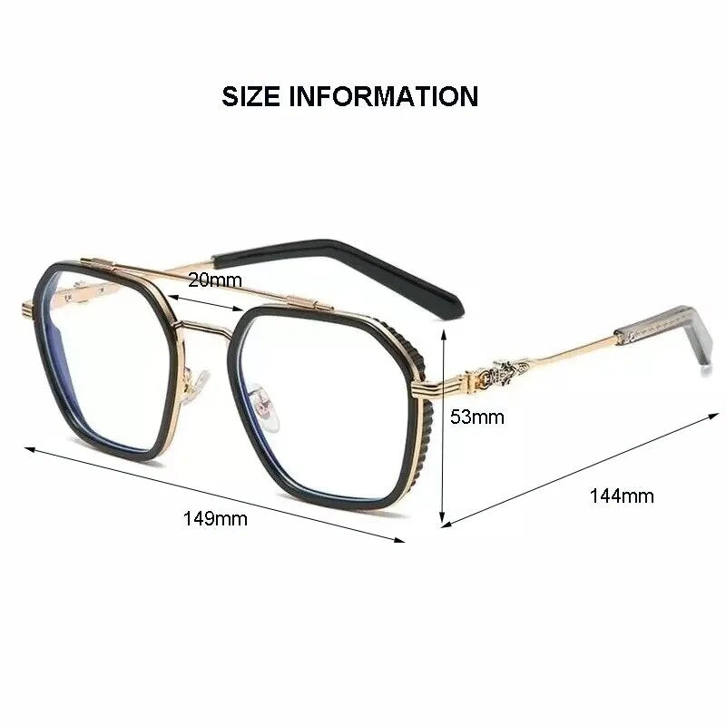 Light Blocking Fashion Highend Glasses Men Optical Clear Glasses - TaMNz