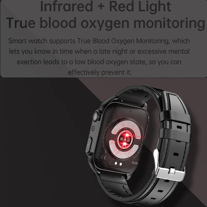 AI Voice Assistant Bluetooth Call Automatic Infrared Blood Oxygen Health Watch IP67 - TaMNz